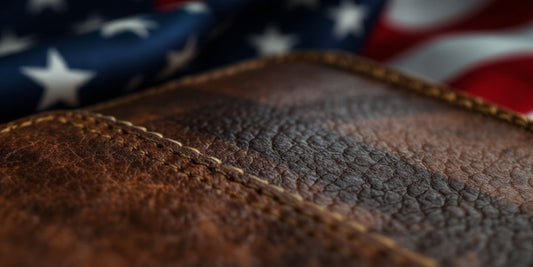 Close-up of rich full-grain leather showing texture, highlighting why choose full-grain leather for durability