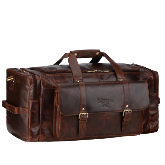 Frontier Leather Duffle Bag | Brandy