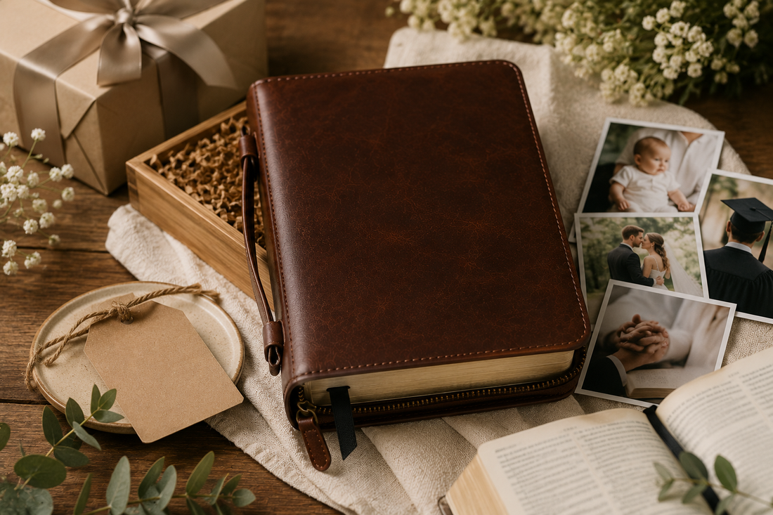 Full-grain leather bible cover gift ideas