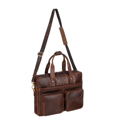 Frontier Leather Briefcase for 16 Inch Laptop