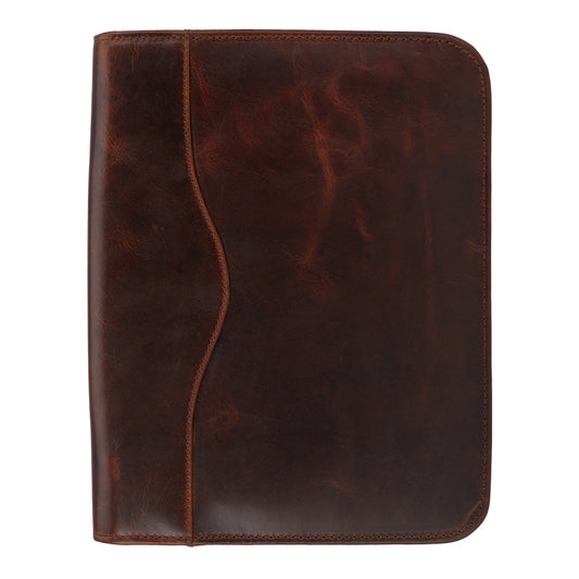 Wyoming Jack Frontier A5 leather portfolio and notebook cover with sleek design and secure closure, ideal for professional use.