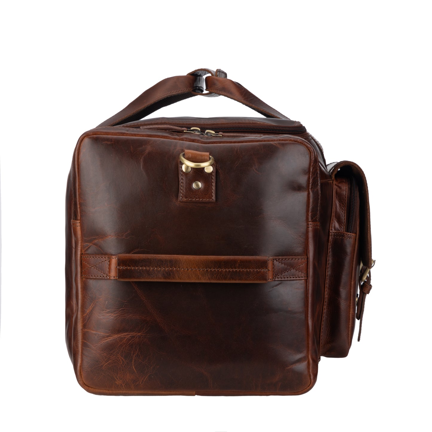 Frontier Large Leather Duffle Bag for Long Trips