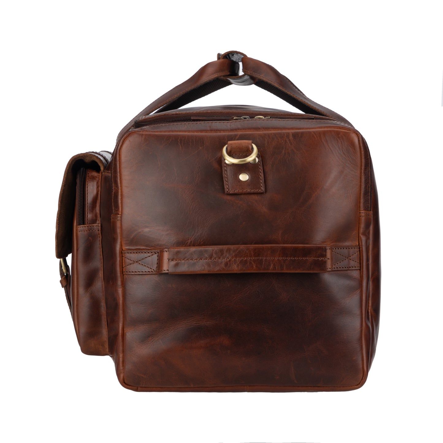 Frontier Large Leather Duffle Bag for Long Trips