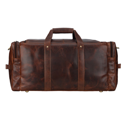 Frontier Large Leather Duffle Bag for Long Trips
