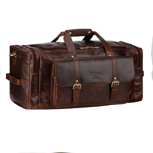 Frontier Large Leather Duffle Bag for Long Trips