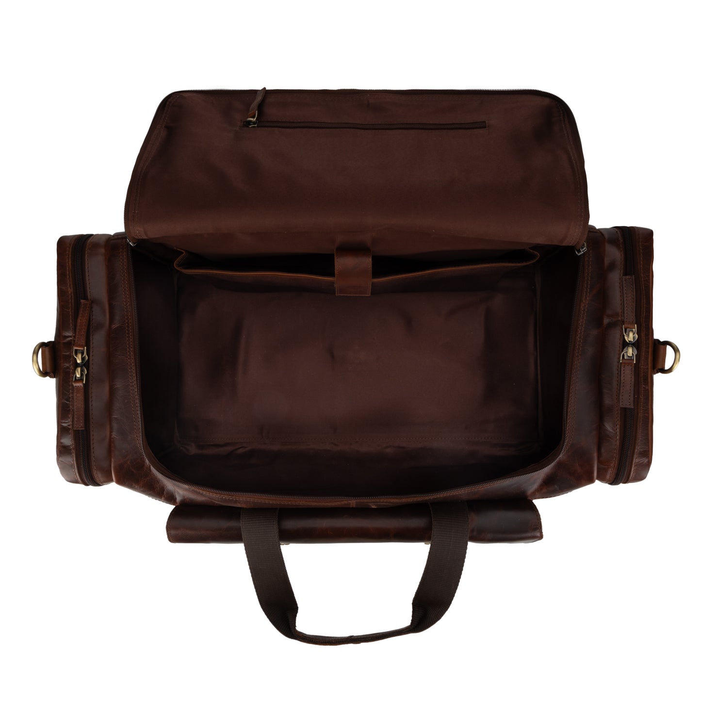 Frontier Large Leather Duffle Bag for Long Trips