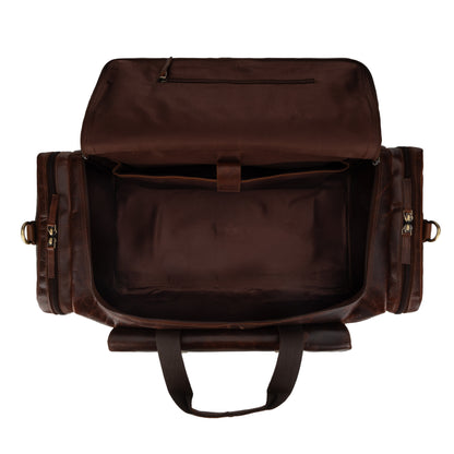 Frontier Large Leather Duffle Bag for Long Trips