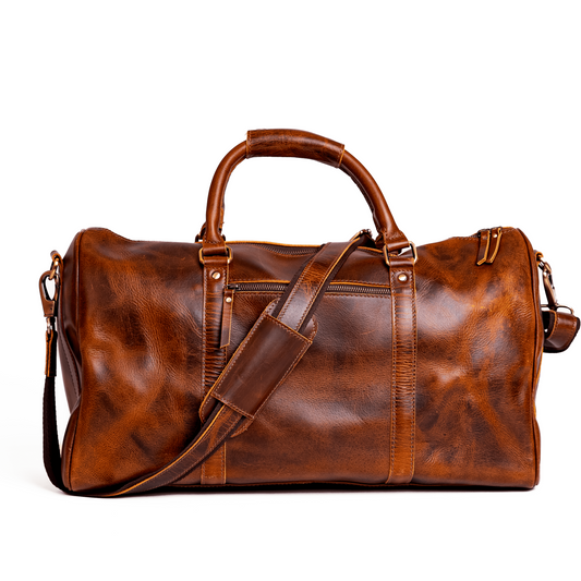 Badlands Leather Duffle Bag | Antique Whiskey