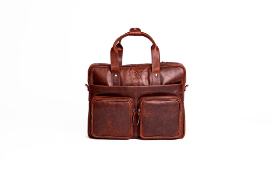 Frontier Leather Briefcase | Brandy | 16"