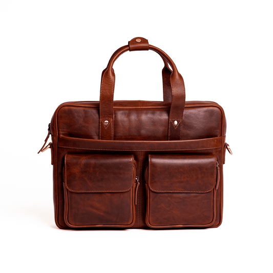 Frontier Leather Briefcase | Brandy | 16"