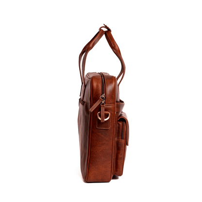 Frontier Leather Briefcase | Brandy | 16"