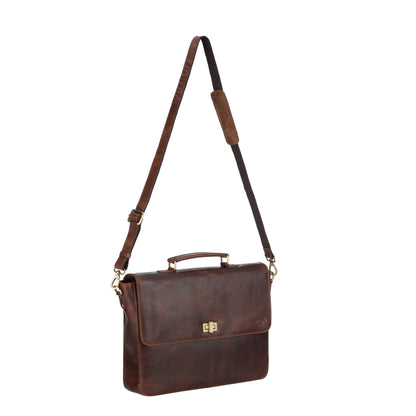 Frontier Leather Messenger Bag for Professionals
