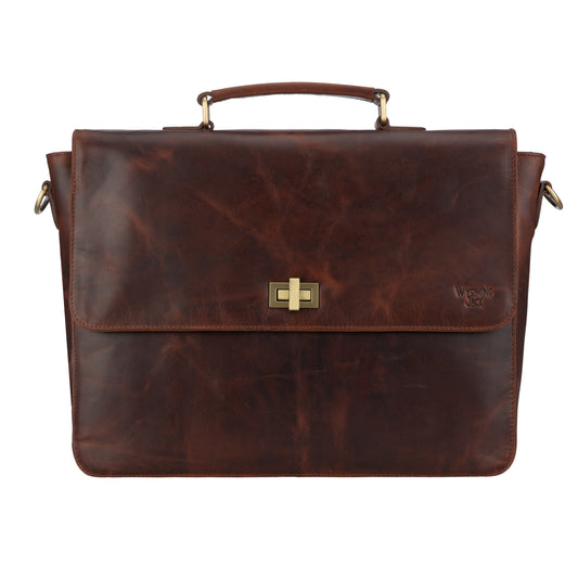 Frontier Leather Messenger Bag for Professionals