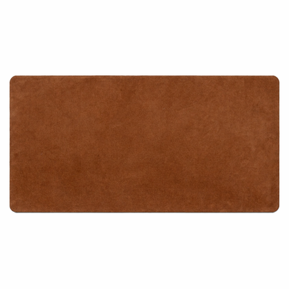 Wyoming Jack Frontier leather desk pad shown flat with smooth brown leather surface and stitched edges.