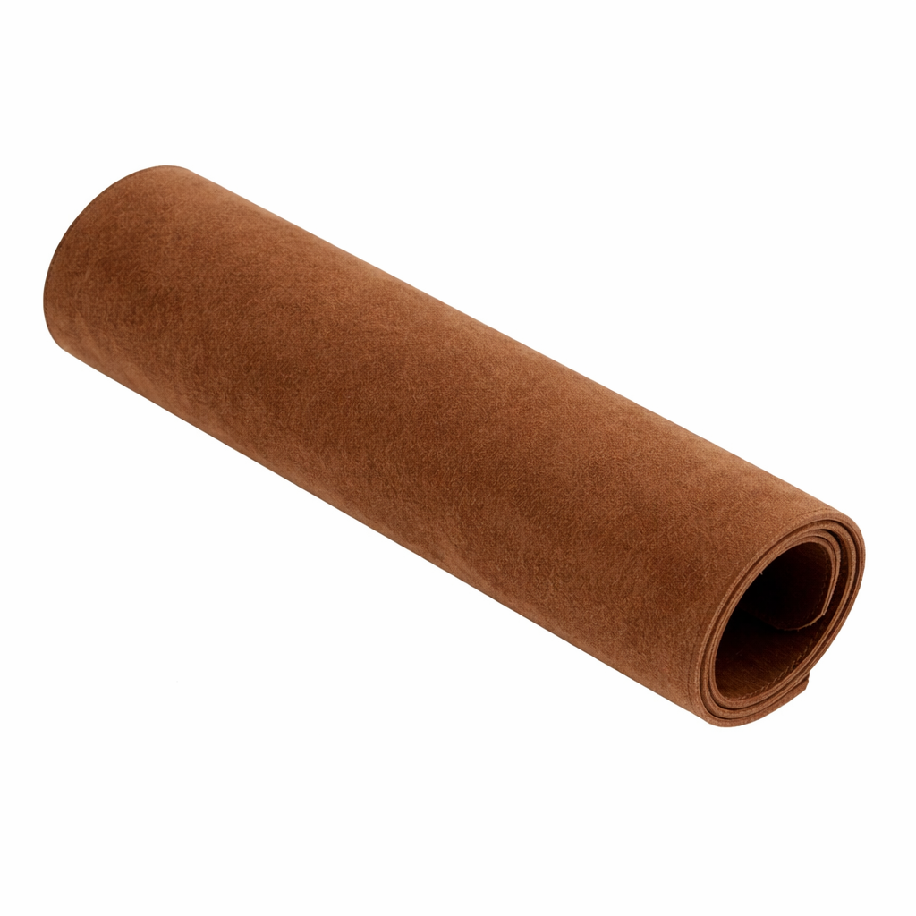 Rolled Wyoming Jack Frontier Leather Desk Pad showing smooth, high-quality leather surface ideal for desks or workspace protection.