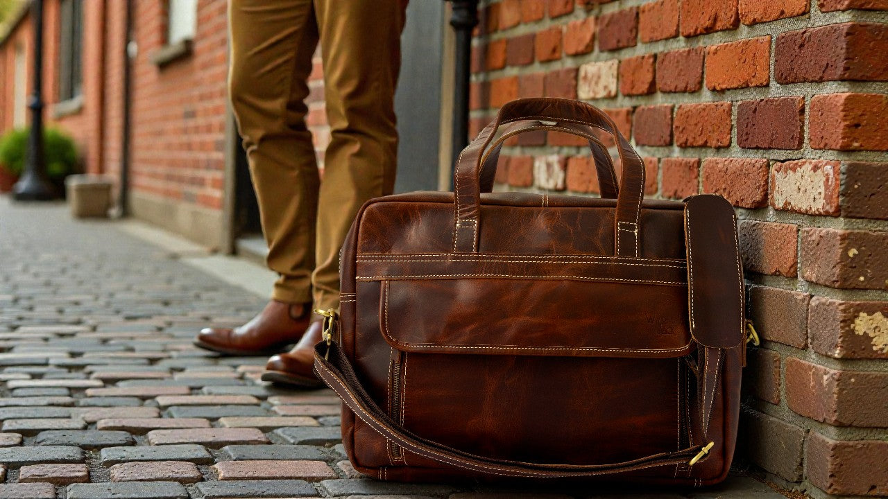 A Leather Briefcase That Fits Right Into Your Day