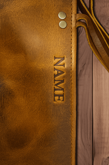 Leather Knife Roll – Custom & Personalized (6 Knives)