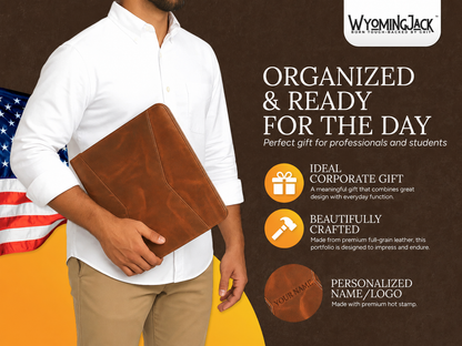 Badlands Leather Padfolio for Letter and A4 Documents