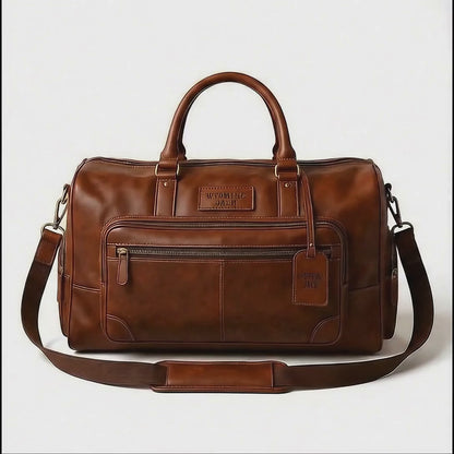 Heritage Leather Weekender Duffle – Custom & Personalized