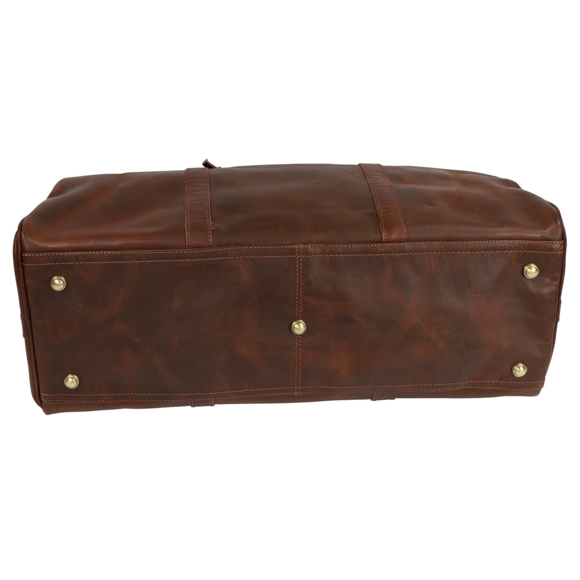 Wyoming Jack Homestead Leather Duffle Bag for weekend travel, featuring durable leather and spacious interior.