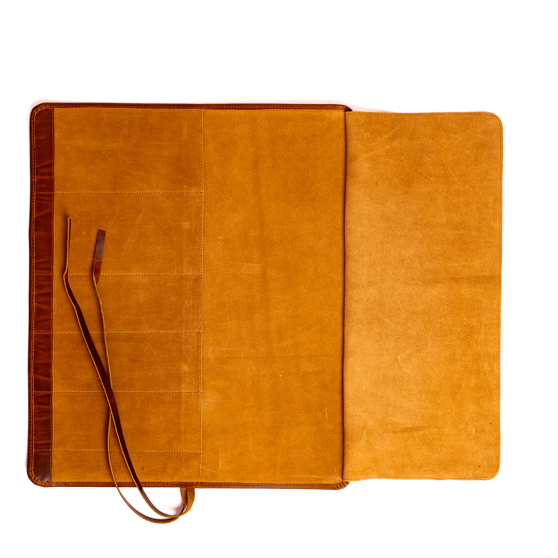 Wyoming Jack CrossCut Leather Knife Roll for Chefs, small size, with multiple compartments for professional kitchen knives.