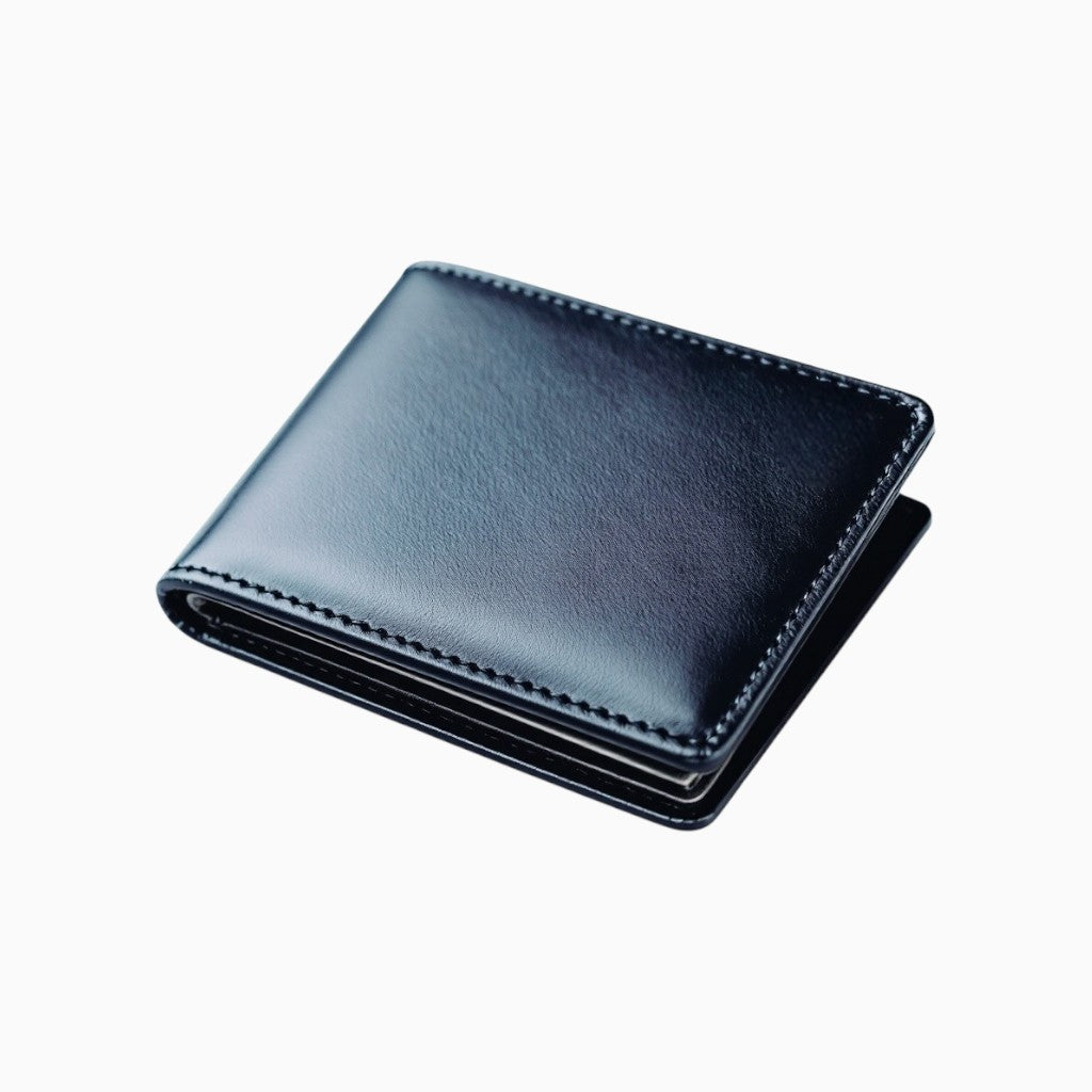 Wyoming Jack men's leather wallet with personalized customization, featuring multiple card slots and a sleek design.
