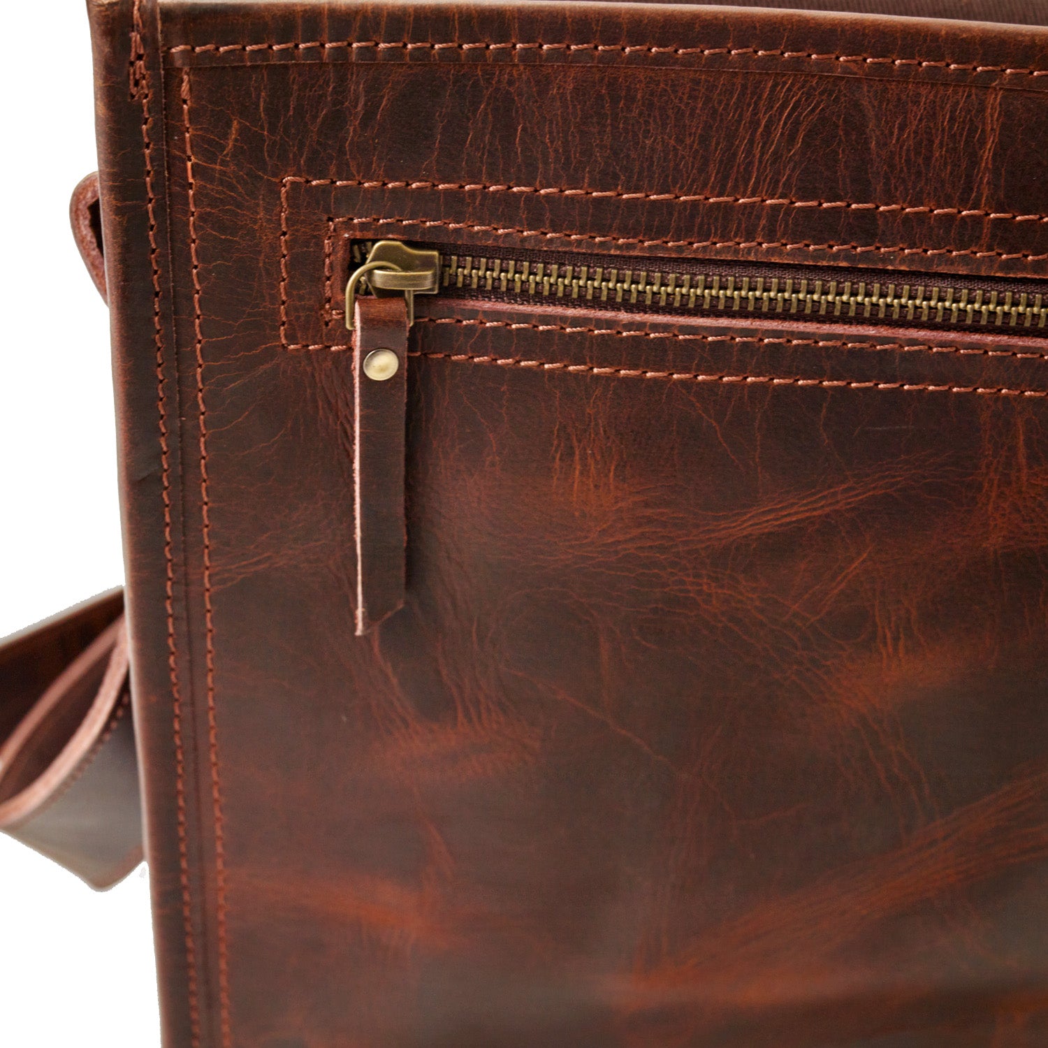 Full Grain Leather Messenger Bag – Vintage Laptop Satchel for Men