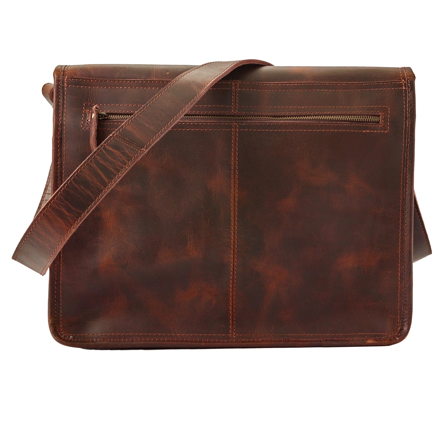distressed leather computer backpack ladonna Full Grain Leather Messenger Bag – Chestnut Brown, 16" Laptop Bag