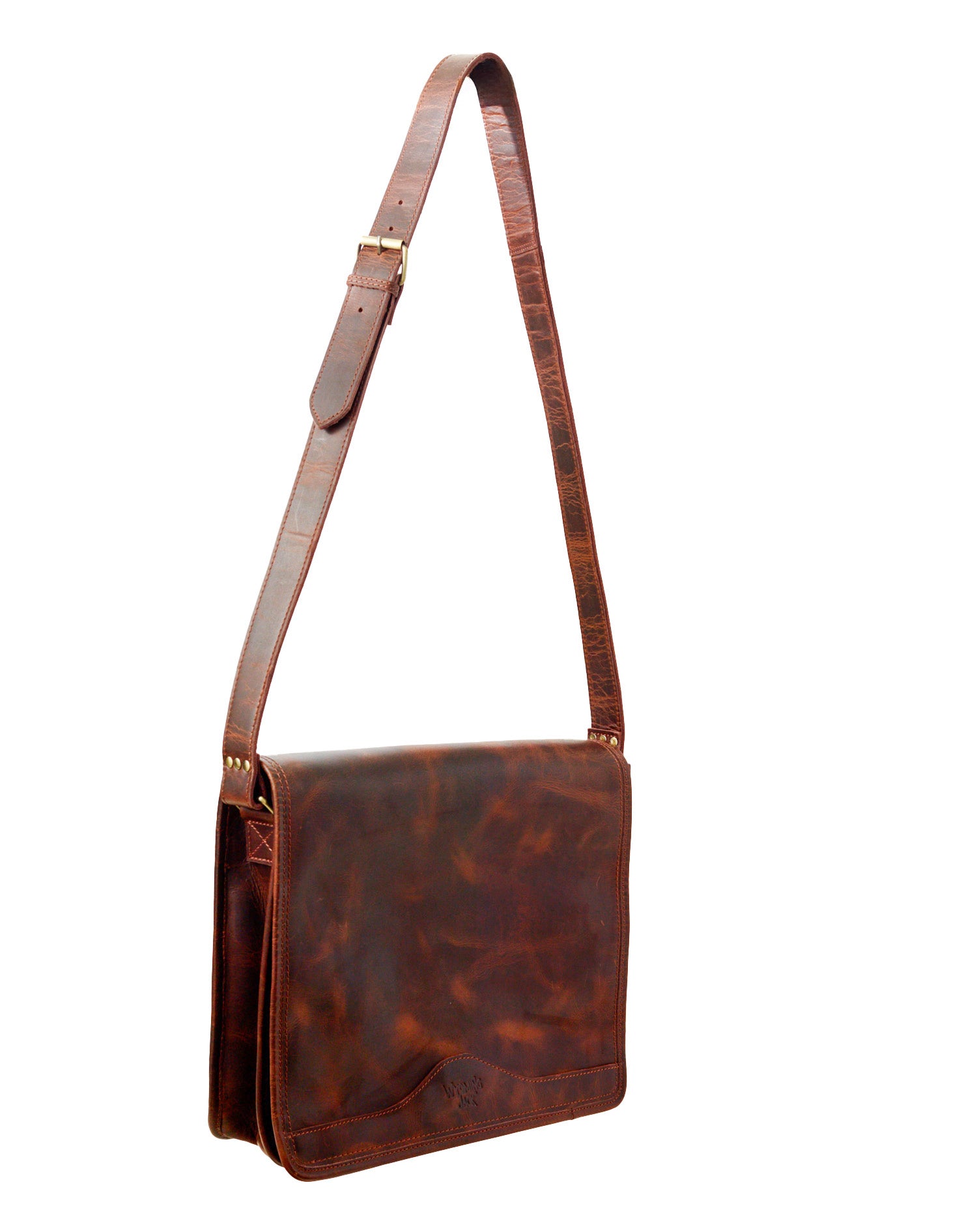 Full Grain Leather Messenger Bag – Vintage Laptop Satchel for Men