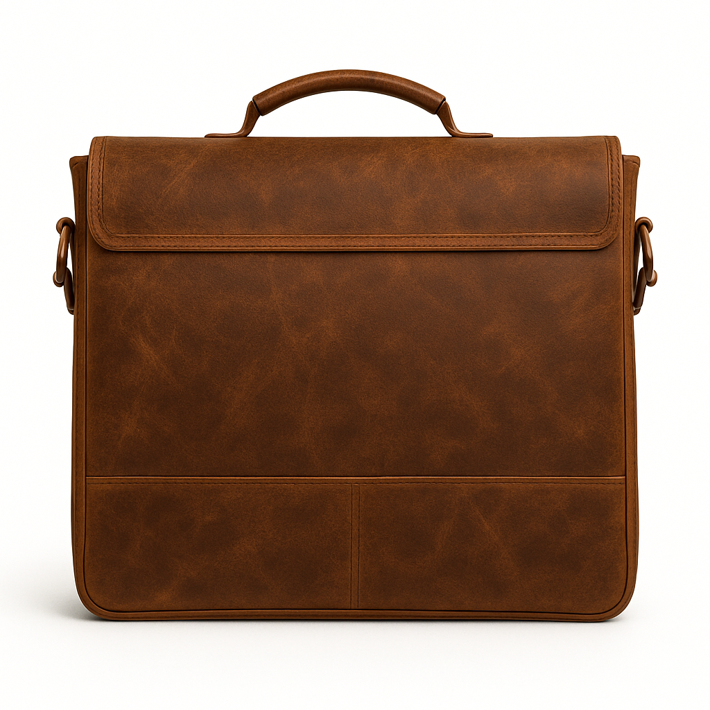 Wyoming Jack leather messenger bag with customizable and personalized design, featuring a durable strap and classic style.