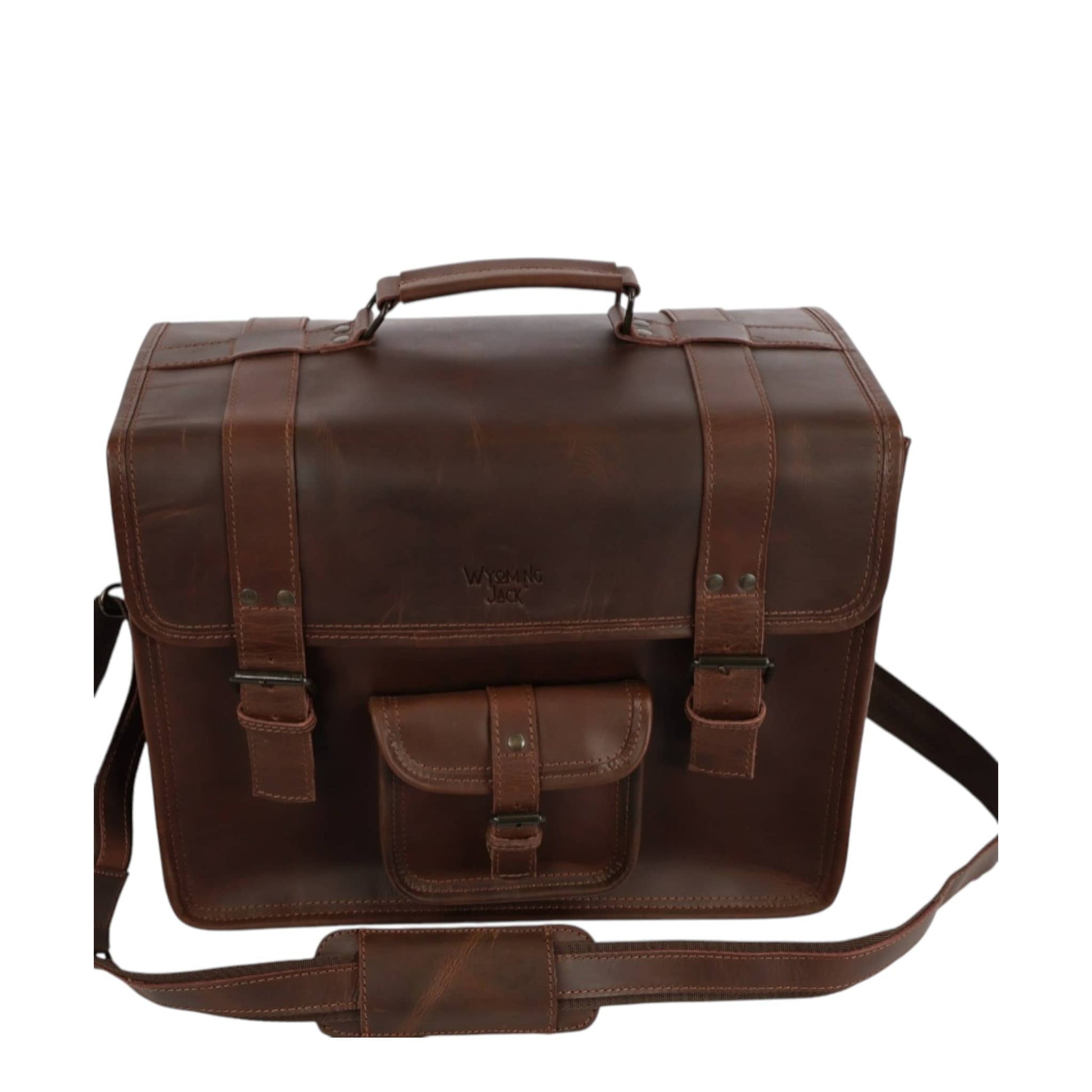 Wyoming Jack Pioneer Messenger Bag with adjustable strap, front pocket, and durable fabric for everyday use.