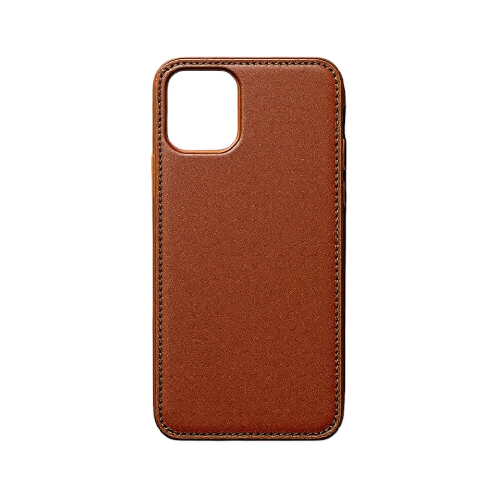 Wyoming Jack leather phone case with personalized customization, featuring a sleek design and durable material for iPhone protection.