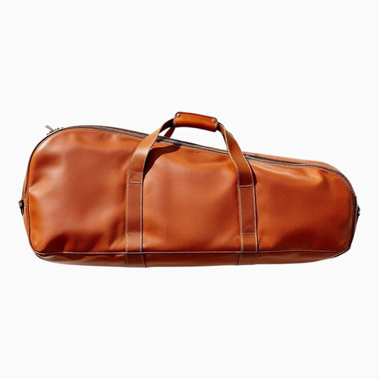 Leather tennis bag by Wyoming Jack with personalized customization, featuring multiple compartments and stylish design.